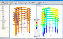 3D Model and Deformation of Lookout Tower in RSTAB (© WIEHAG GmbH)