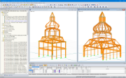 3D Models of Two Highest Domes in RSTAB (© Moses Structural Engineers Inc.)