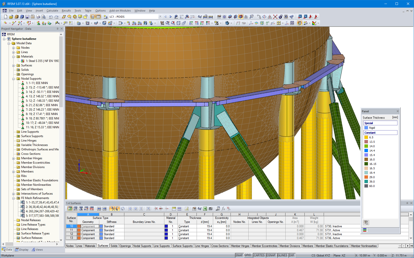 Detail of Braces in RFEM