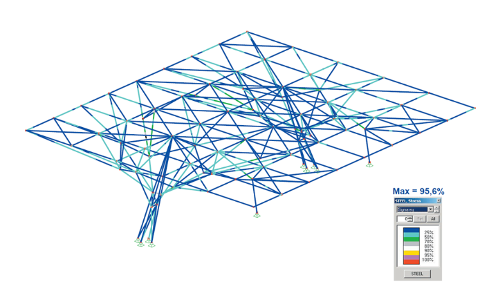 Stress Analysis of Module (© Bollinger+Grohmann)