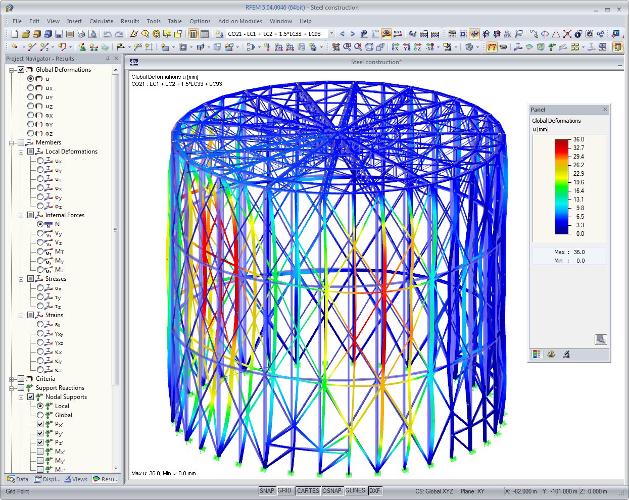 3D Model with Deformations in RFEM (© Knapp)
