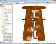 Model of Tower in RSTAB (© Pirmin Jung Ingenieure)