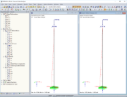 Bending Moments According to First-Order  Analysis (Left) and Second-Order Analysis (Right)