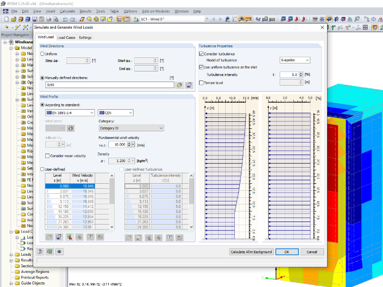 Wind Description in Interface with RWIND Simulation