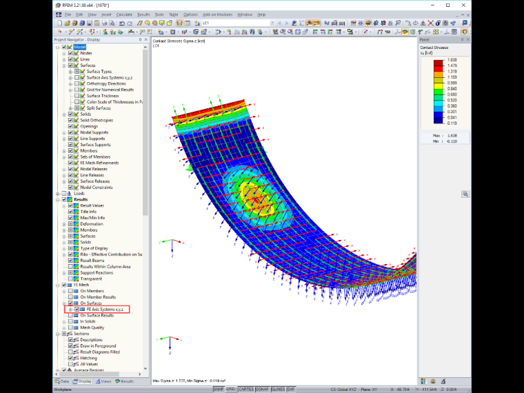 Displaying Local FE Axis Systems