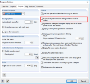 Deactivating Option to Save Window Settings