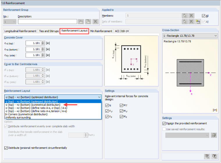 Defining Reinforcement Layout