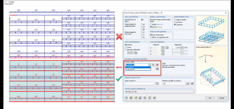 Generating Surface Loads in Sections