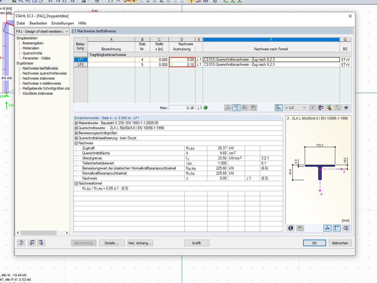 Design Ratio in RF-/STEEL EC3