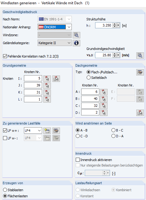 Generating Wind Load via Surface Loads