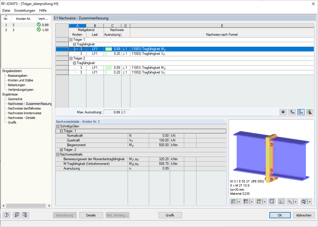 Design in RF-JOINTS Steel - DSTV