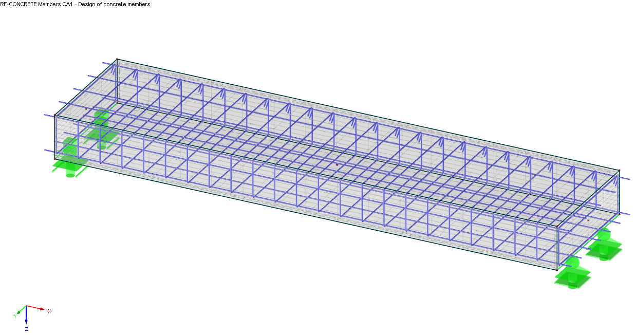Reinforcement from RF-CONCRETE Members for Result Beam in Solid