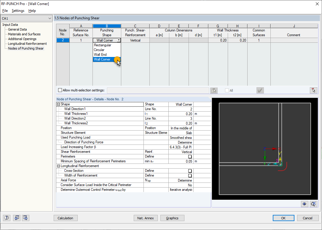 Adjusting Geometry of Punching Shear Location