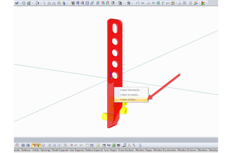 Conversion of Imported Elements into Members, Surfaces, or Solids