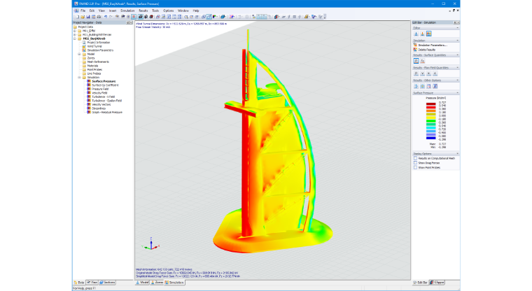 Max/Min Results in Surface Pressure Plot