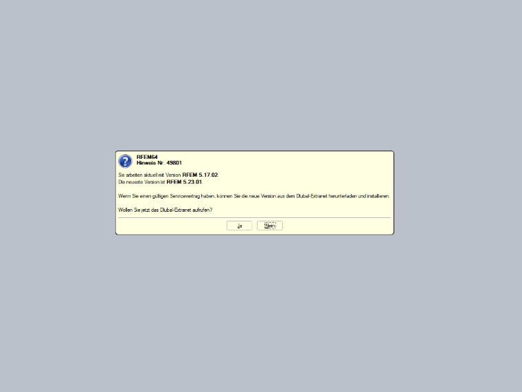 Note when Opening Previous Program Version