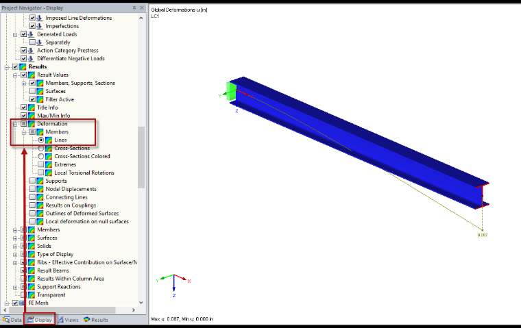 Result Display: Lines