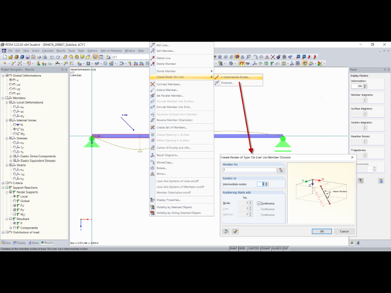 Creating Node on Line