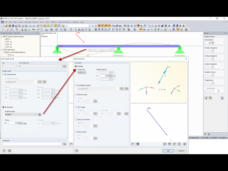 Editing Nodal Load