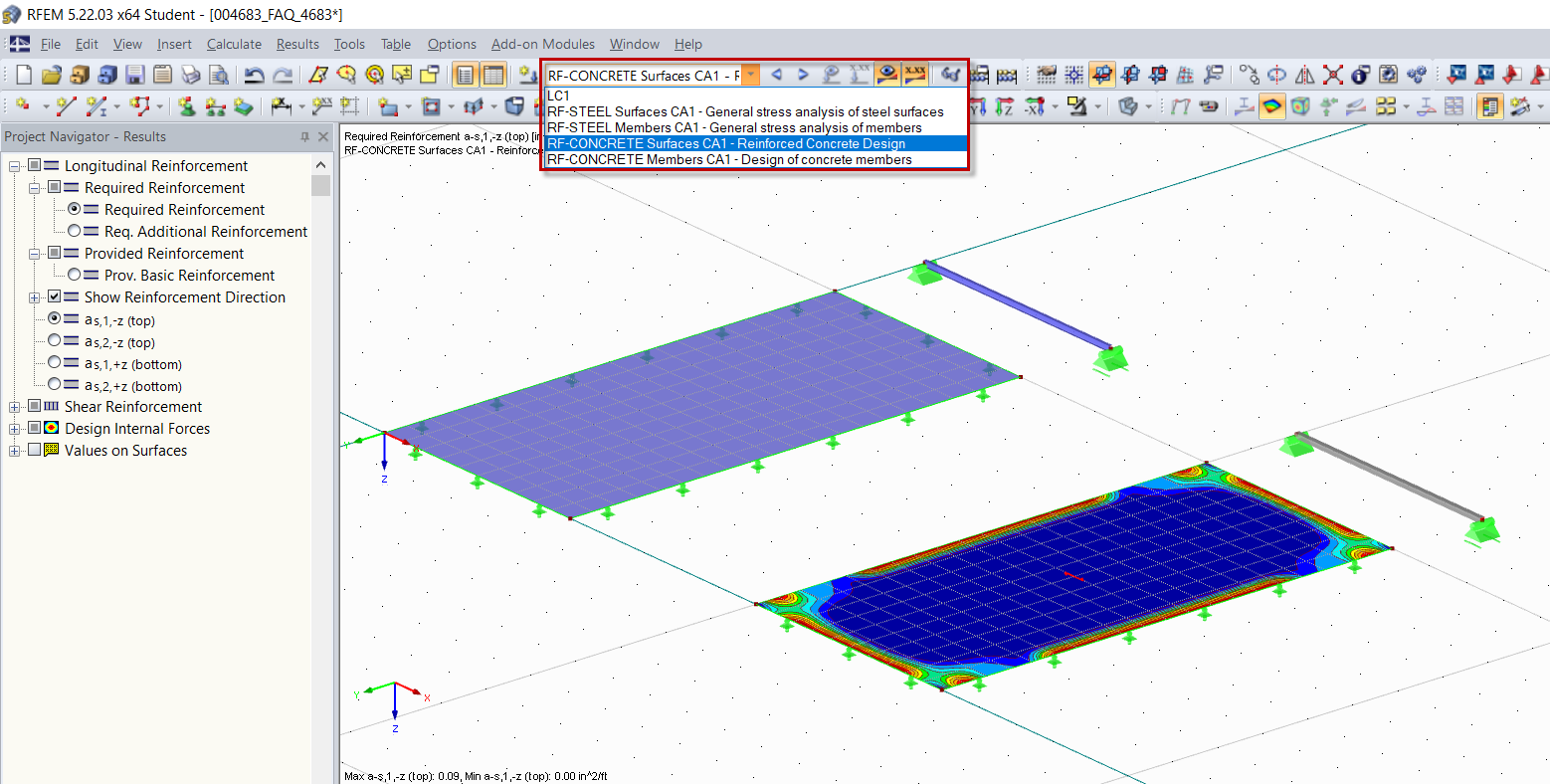 Selecting Add-on Module Case for Graphical Results
