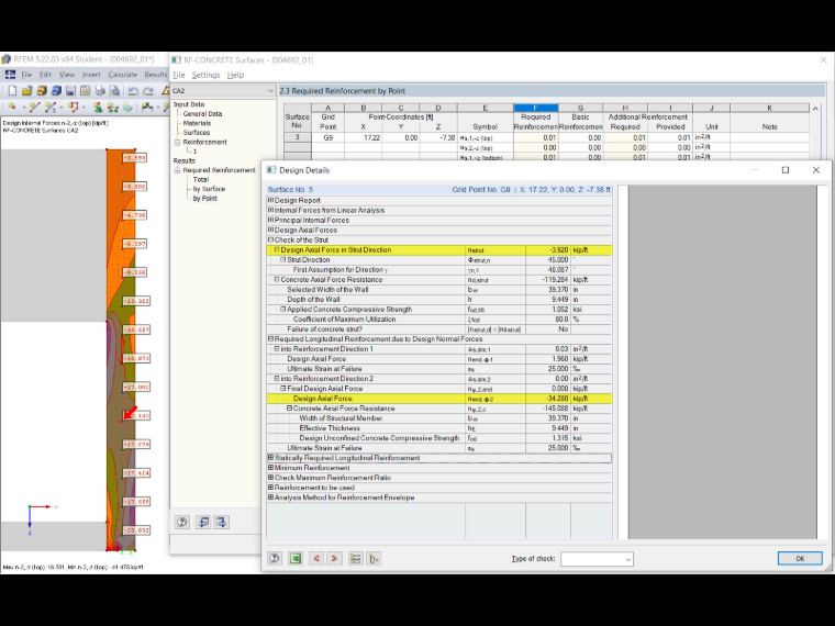 Design Details with Optimization of Internal Forces
