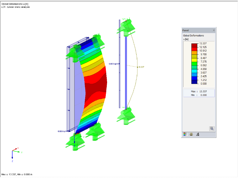 Deformation According to Linear Static  Analysis