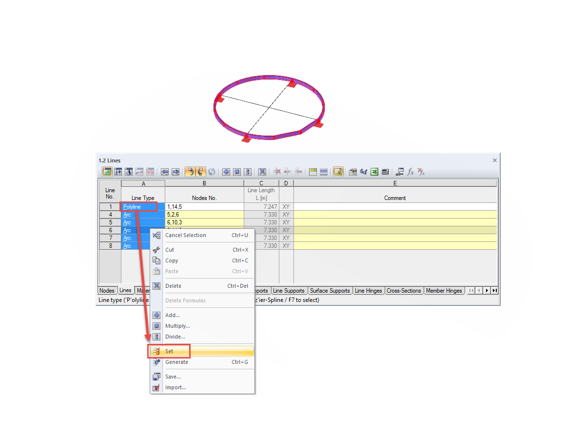 Modifying Line Type of All Selected Lines
