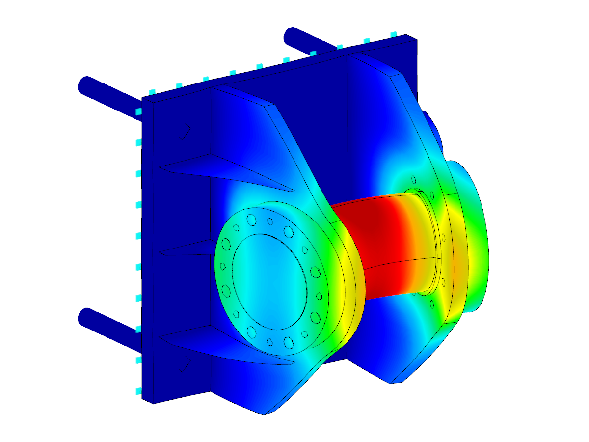 Trunnion Global Deformation in RFEM