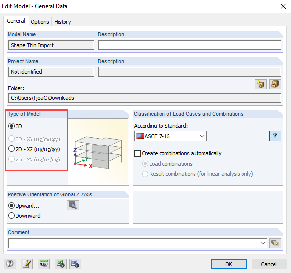 FAQ 005011 | My member is aligned with the inclination of the principal axis when importing from SHAPE-THIN into a 2D RFEM model. How can I fix this?