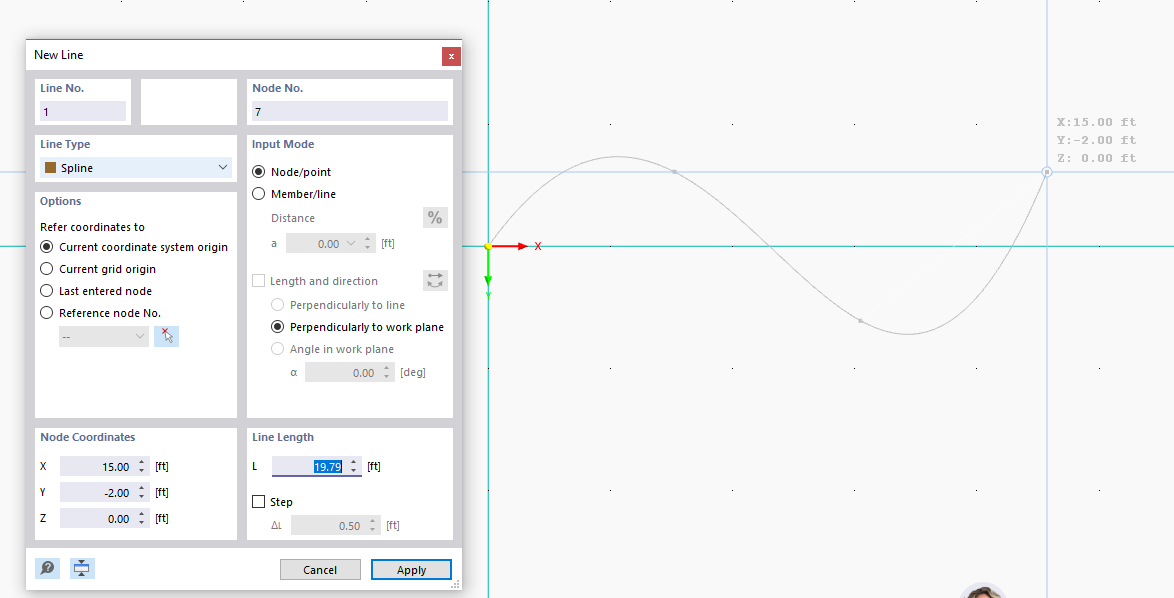 Defining Spline Graphically