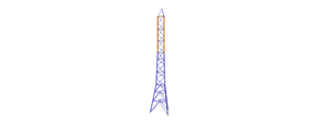3D Model of Truss Tower in RSTAB (© TU Dresden)