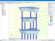 Streamlines in RWIND Simulation in Area of Upper Plant Bowls (© Timbatec)