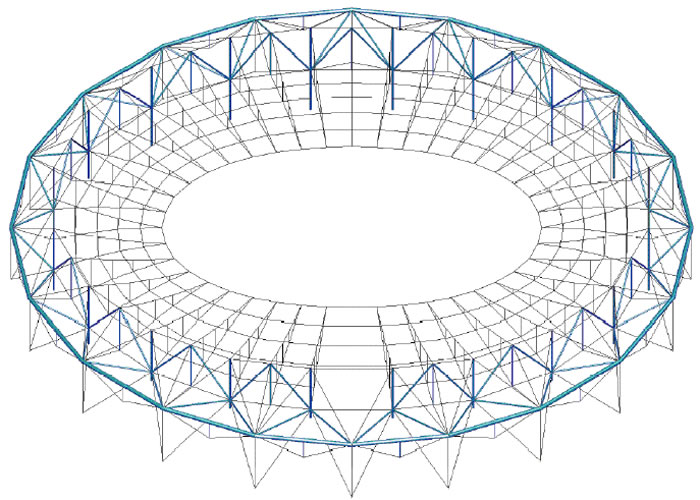 Structural Analysis and Optimization of Stadium Roof Based on Cable Truss Solution with Membrane Roof