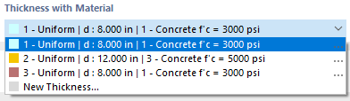Selecting Thickness