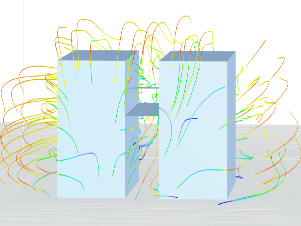 Numerical Analysis of Wind Flows in Urban Space for Optimal Integration of Small Wind Turbines