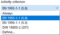 Selecting Activity Criterion