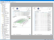 Results of aluminum design and serviceability in the RFEM/RSTAB printout report.