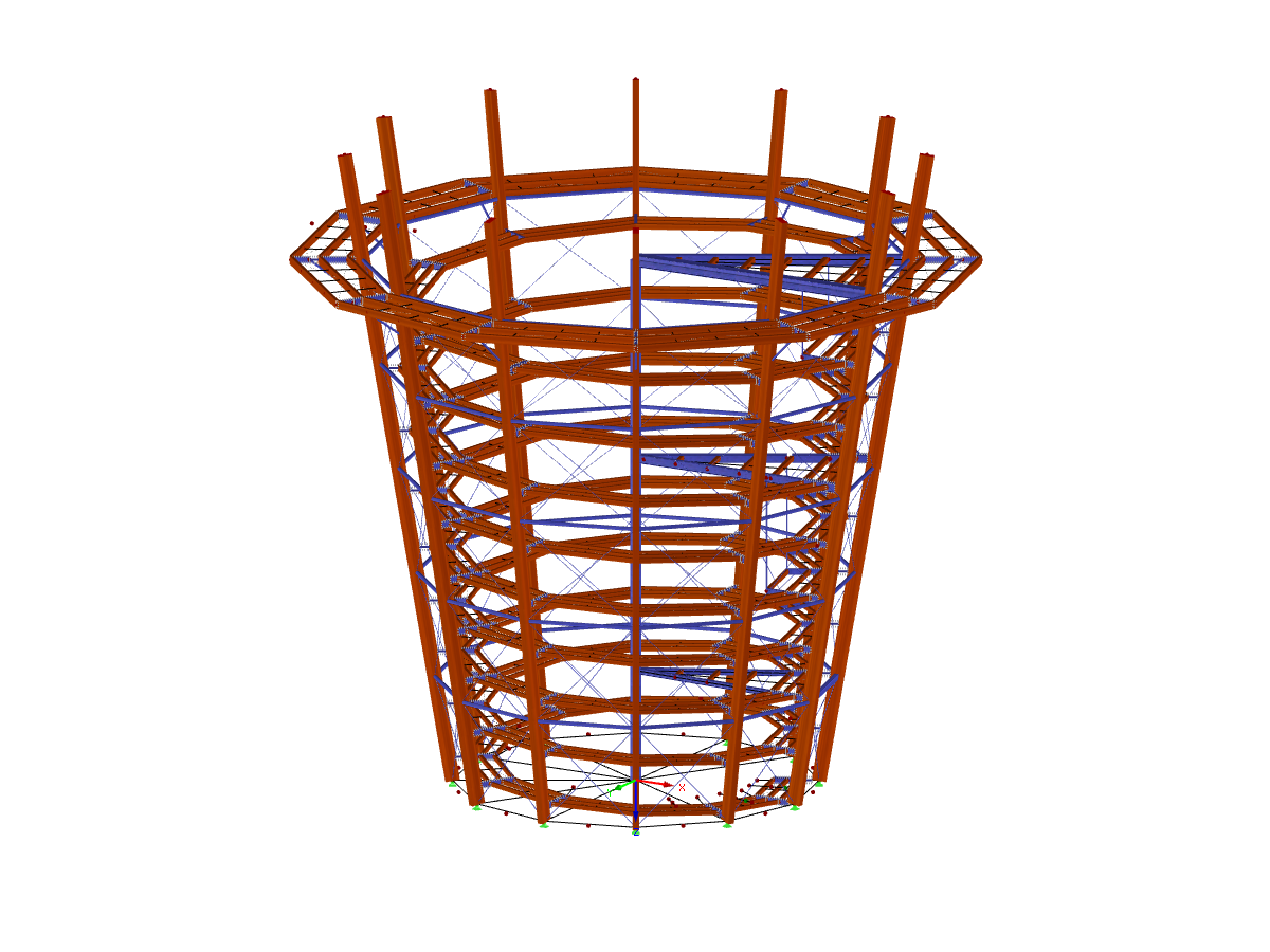 Malahat SkyWalk Lookout Tower, 3D RFEM Model (© Aspect Structural Engineers)