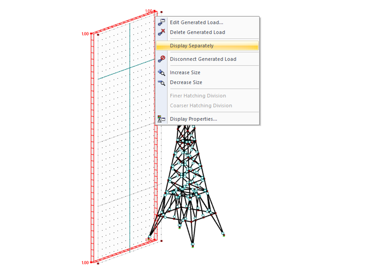 FAQ 005076 | How do I apply wind load to members of open structures?