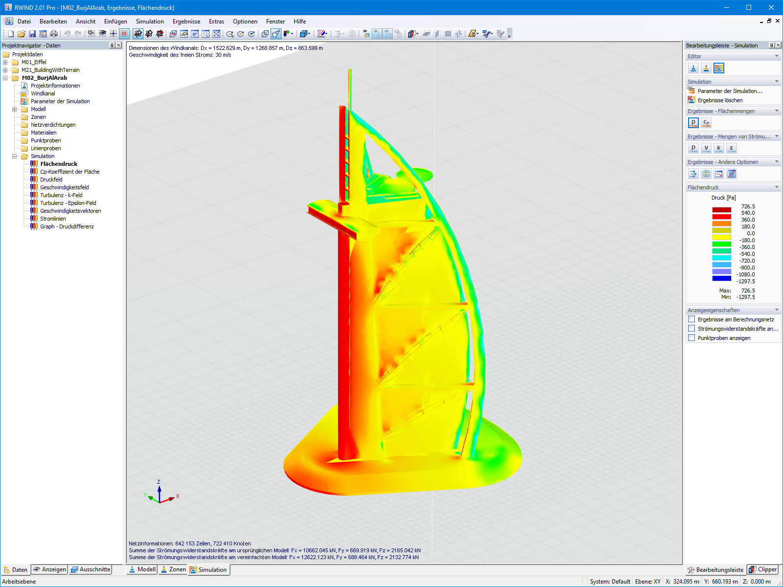 Surface Pressures in RWIND for Transfer to RFEM