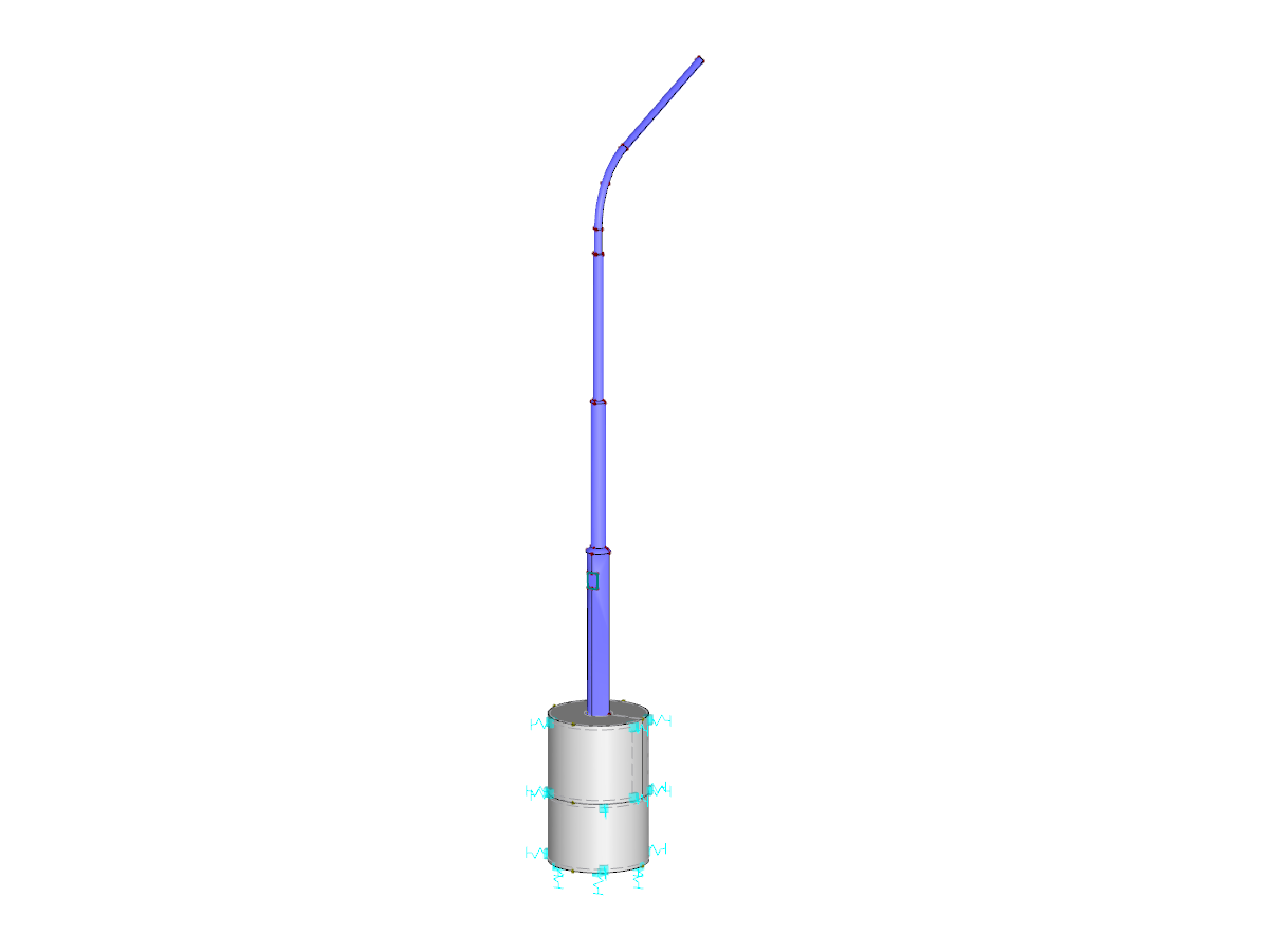Public Lighting Column with Pedestal