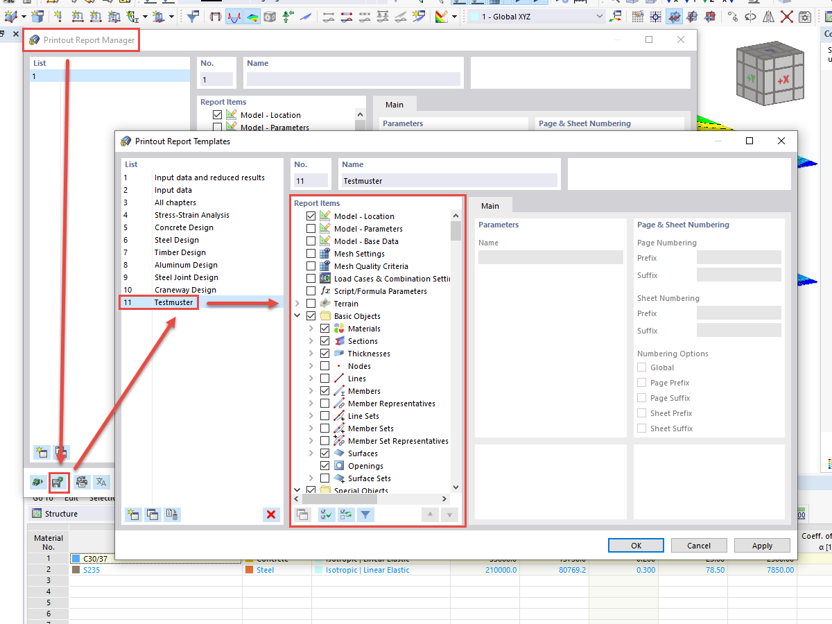 FAQ 005119 | How can I create standardized printout reports in RFEM 6 and RSTAB 9 and use them as a template on other computers?
