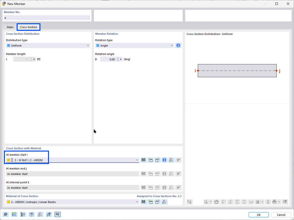 Dialog Box “New Member”