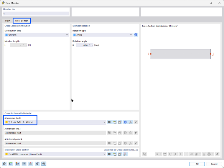 Dialog Box “New Member”