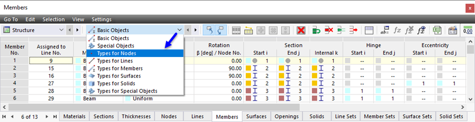 Changing Table of "Structure" Objects