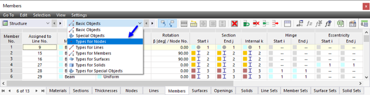 Changing Table of "Structure" Objects