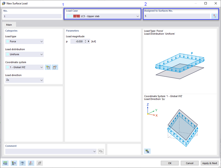 Defining Live Load of Upper Slab