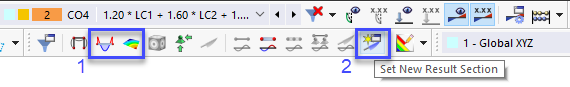 Button "New Result Section"
