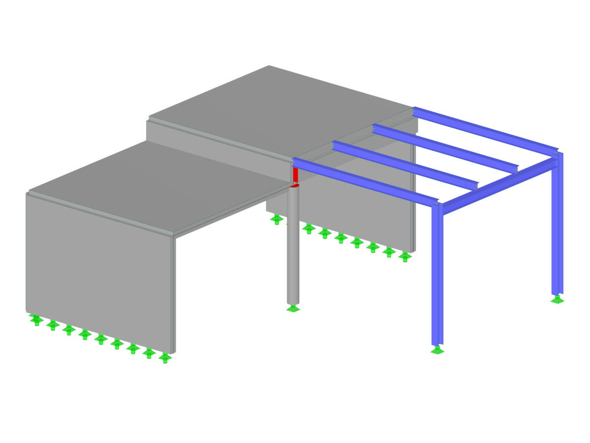 Concrete Structure with Attached Steel Platform