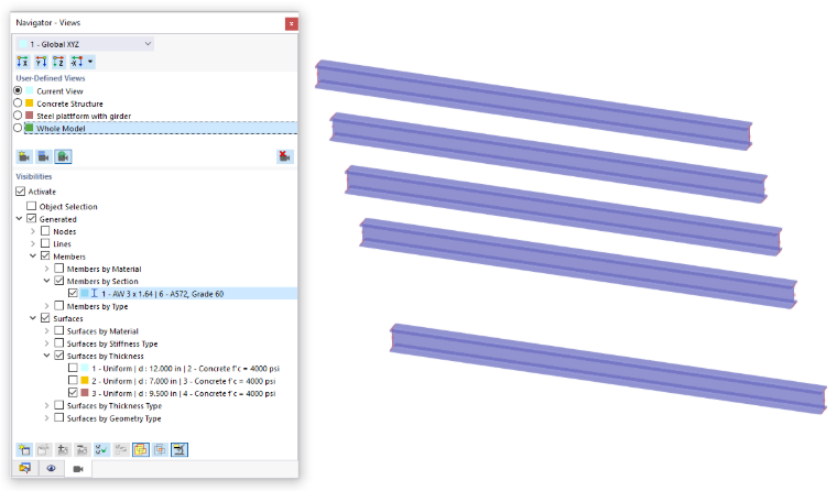 Generated Visibilities in "Navigator - Views"